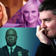 Eleanor of The Good Place (Photo: NBC), Leslie Knope of Parks And Rec (Photo: Mitchell Haaseth/NBC/NBCU Photo Bank via Getty Images), Captain Ray Holt of Brooklyn Nine-Nine (Photo: Fox), and the creator of it all, Michael Schur (Photo: Frederick M. Brown/Getty Images). Graphic: Jimmy Hasse.